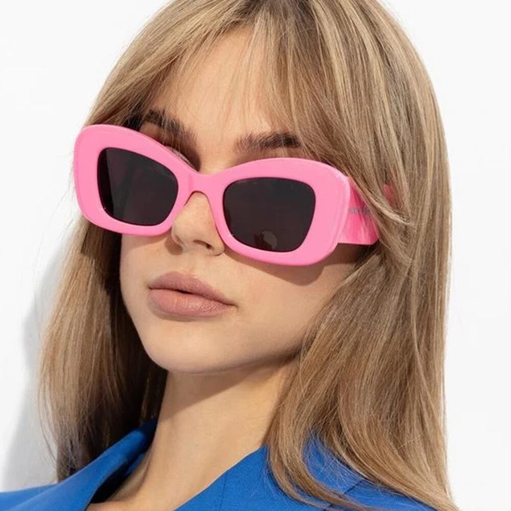 New! Alexander McQueen Vibrant Pink Sunglasses, AM0434S 004, Authentic